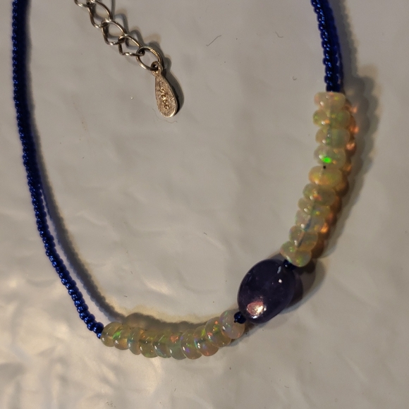 925 stamped tanzanite / yellow priced opal Ethiopian bracelet 💛 - Picture 6 of 9